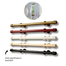 Kit Varão Suporte p/ Cortina Completo 1 - 1,5 - 2 e 2,4 metros 19mm Todas Cores
