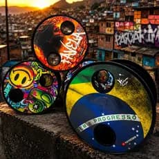 Carretilha Pipa 21cm Com Rolamento Duplo Alta Qualidade