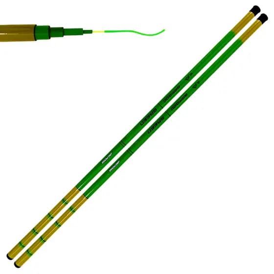 02 Varas Telescópica JP Bamboo Strong Green Jaú Pesca