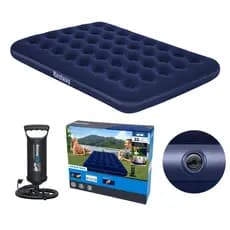 Colchão Infável Bestway Casal Camping + Bomba de Ar Manual Bestway 30cm cm 3 Bicos