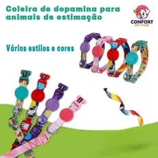 Coleira Regulável Para Pet Gato Cachorro Cães Passeio Dopamina, coleira para animais de estimação Colar de dopamina