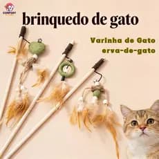 Varinha para gatos, brinquedo para gatos, brinquedo para gatos com catnip Varinha de Gato Varinha Pena Gato