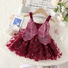 Vestido infantil menina borboleta Brilhante na jardim encantado festa no aniversário