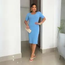 Vestido Feminino Tricot Aurora Elegante e Confortável Moda Evangélica