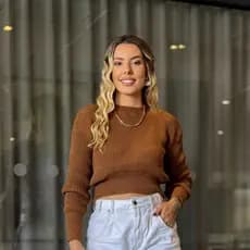 Suéter Cropped Tricot Feminino – Quente no Frio e Leve no Calor | Verão/Inverno - Único