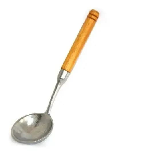 Concha Aluminio Cabo Madeira Utensílios de Cozinha 28cm Básico e Funcional