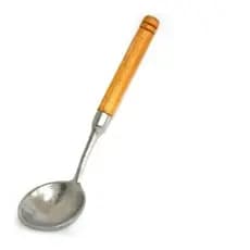 Concha Aluminio Cabo Madeira Utensílios de Cozinha 28cm Básico e Funcional