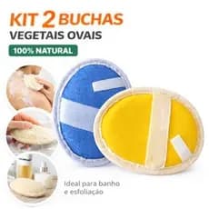 Buchas Facial Vegetal para Banho Kit 2 Mini