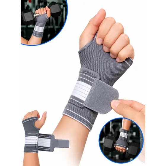 Munhequeira Ortopédica Ajustável Compressão Pulso Tendinite Academia Musculação Fitness Alivio Dores
