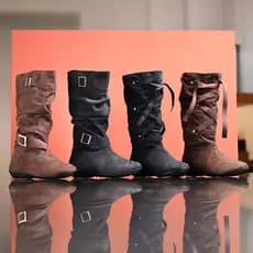 Bota feminina cano alto Inverno
