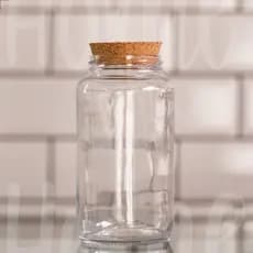 Pote de Vidro 810 ml Com Tampa Cortiça | Pote Hermético De Vidro