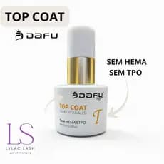 Novo Top Coat Dafu Hema Sem TPO Alto Brilho Secagem em Cabine Led/Uv - 15ml