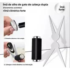 Imã para esmalte olho de gato magnético efeito francesinha Y