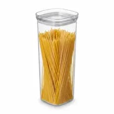 Potes Block Organizadores Herméticos Acrílico Transparente Quadrado 2 Litros para Cozinha