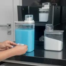 Kit Dispenser Sabão Amaciante Dosador Lavanderia Flow - OU