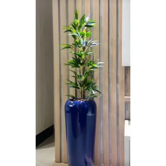 Planta bambu artificial 1mt altura 5 galhos o vaso não acompanha