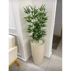 planta bambu artificial  6 hastes 1mt sem o vaso