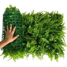 placa samambaia artificial 60x40 cm kit com 15 placas