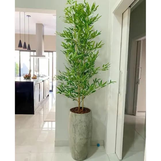 planta bambu artificial 1mt  5 galhos o vaso não acompanha