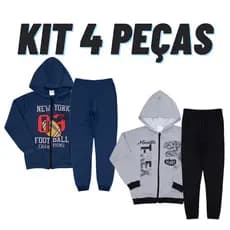 Kit 2 Conjunto Moletom Infantil Menino roupa infantil, Inverno Peluciado SORTIDO