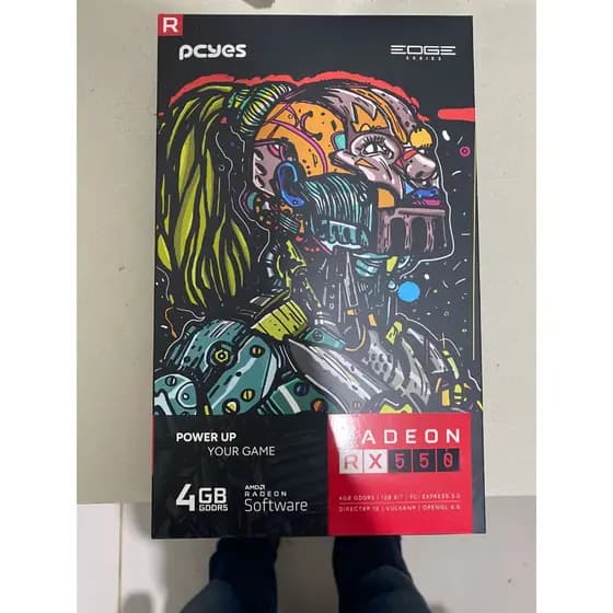 Placa De Vídeo Pcyes Radeon Rx 550 4gb Gddr5 Hdmi/dp/dvi