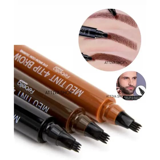 Caneta Sobrancelha e Barba À Prova D 'água fio a fio Microblanding