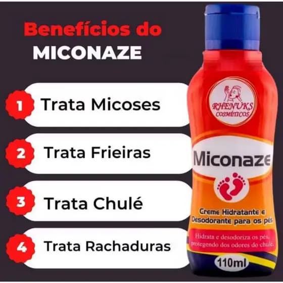 MICONAZE creme hidratante e desodorante para os pés