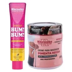 Kit Gel Firmador De Bumbum/Celulite 150g + 1und Gel  Pimenta Negra 200g