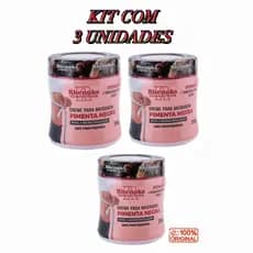 Kit 03 Cremes para massagem com Pimenta Negra da Rhenuks