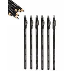 KIT 6 UNIDADES  Lápis de Olho Preto Febella Makeup com apontador lapis preto