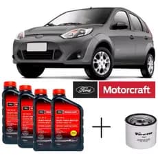 Kit Revisão 5w30 FORD Motorcraft +Filtro de Óleo+Etiqueta Revisão Ford Fiesta 1.0 1.6 2004 a 2014