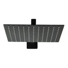 Chuveiro Black Ducha Fria 20x20 Inox Braço 40cm Quadrado