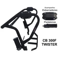 Protetor Para CB 300 TWISTER 2023 a 2026 Carenagem Tanque Motor Mata Cachorro