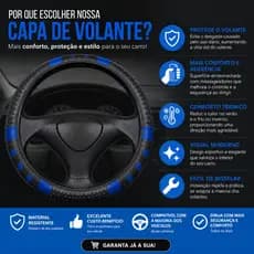 Capa de Volante Emborrachada Universal com Massageador Várias Cores Automotivo Todos Modelos