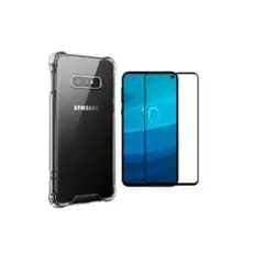 kit 2x1 Película Vidro Temper 3D Full+capa transparente P/ Samsung A51 A35 A34 A33 A32 5G 4G A31 A25