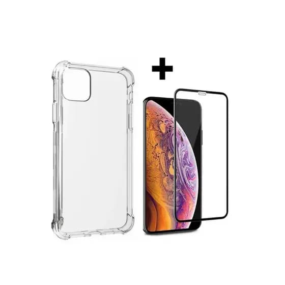 kit 2x1 Película Vidro Temperado 3D Full + capa transparente Para IPHONE 15 16 16PRO 16PROMAX 16PLUS