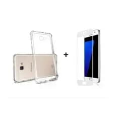 kit 2x1 Película Vidro Temperad 3D Full + capa transparente Para Samsung M34 M35 M51 M52 M53 M54 M55