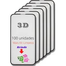 100 Películas de vidro 3d para Celular Atacado Revenda Combo IPHONE SAMSUNG XIAOMI