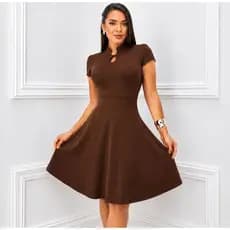 Vestido Feminino  Soltinho  Godê Rodado Moda evangelica elegante Com bojo