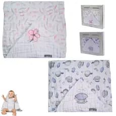 Toalhão Soft Bebê 3 Camadas C/ Capuz Bordado 100 % Algodão Macio