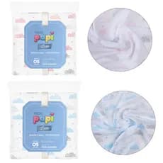 Kit 5 Fraldas Pano Bebê Luxo Tecido Duplo C/ Bainha Estampada 100% algodão 70 cm x 67 cm grossa macia