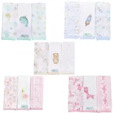 Kit 3 Paninhos de Boca Bebê Babete Toalhinha Fralda Infantil 100% Algodão Macia