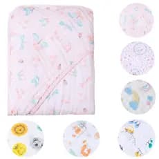 Toalha Fralda Soft Banho c/ Capuz Bebê Algodão dupla camada infantil grossa