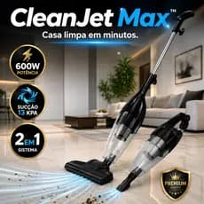 CleanJet Max™ Aspirador de Pó Vertical 2 Em 1 600W Alta Sucção 13Kpa Casa Sofá Carro Pratico e Silencioso