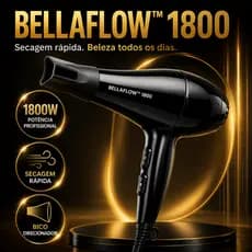 Secador de Cabelo Profissional 1800W 127V 2 Velocidades Preto com Bico Direcionador