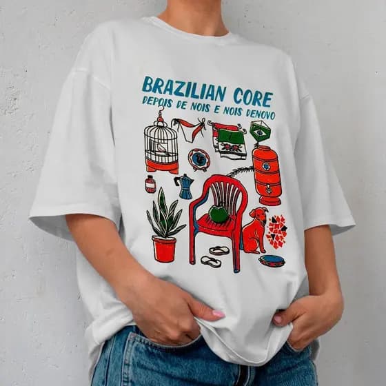 Camiseta Streetwear Feminina T-shirt Inspiração Rio Verão Moda Atual Brazilian Core 100% Algodão