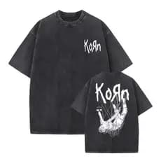 Camiseta Estampa Adulto Lançamento Unissex Em Algodão Banda de Rock Korn.
