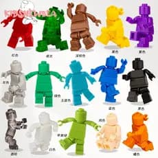 Blocos de construção de minifigura multicolorida de cor sólida construção de brinquedos infantis