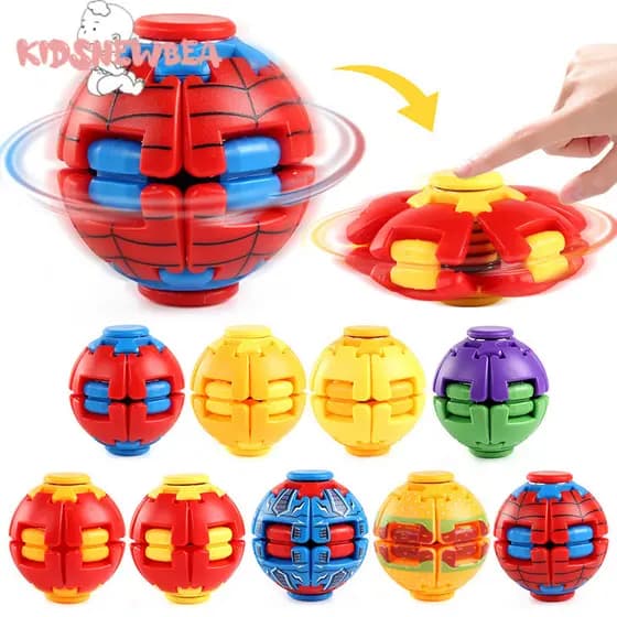 Brinquedos Educacionais  Imprensa rotativa dupla jogar Fidget Spinner para crianças presentes do jardim de infância