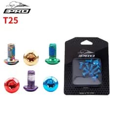 IIIPRO 12pcs/lot Colorful Bicycle Disc Brake Rotor Torx Parafusos T25 M5x11.5mm MTB De Fixação De Aço Liga De Bicicleta